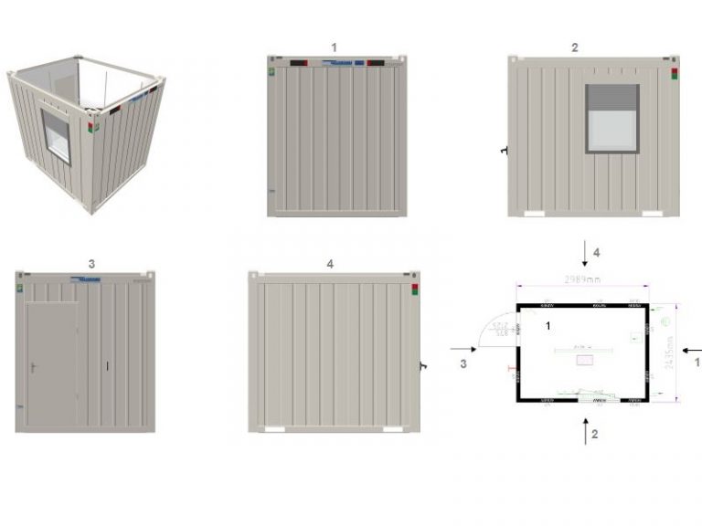 10' Bürocontainer NEU - Schwarze-ASC GmbH